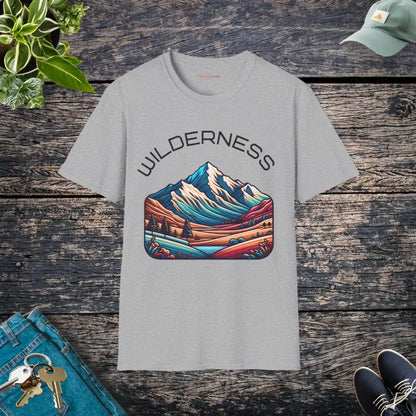 Wilderness Traveler Unisex Softstyle T-shirt - Sport Grey / s