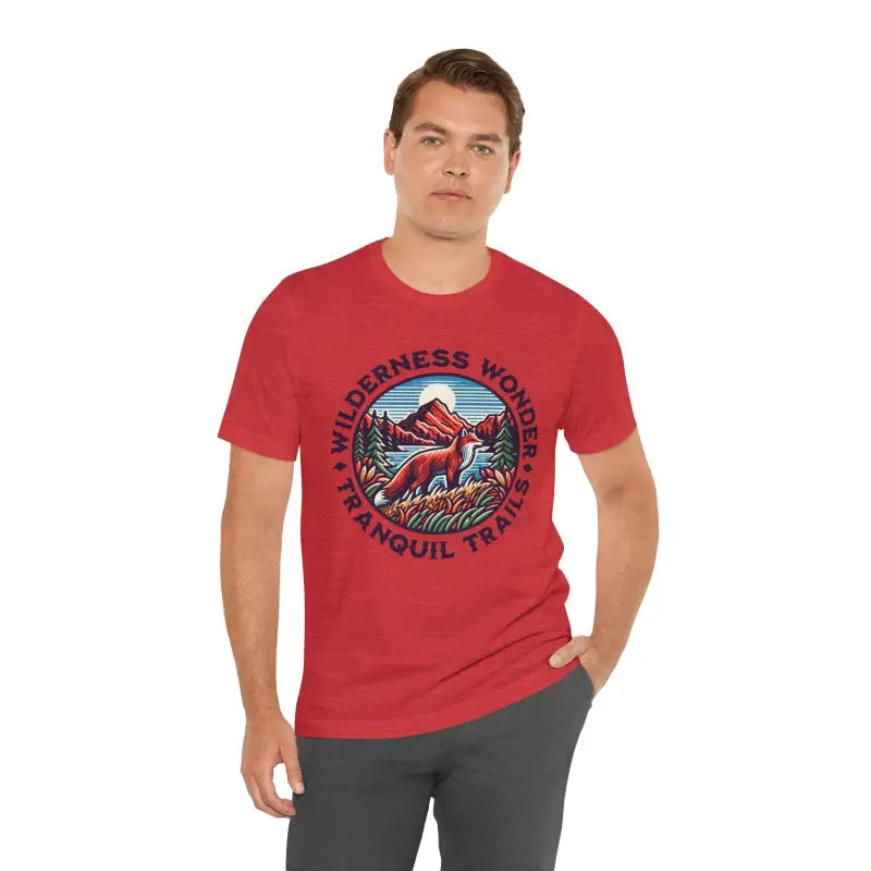 Wilderness Bliss Unisex Jersey Short Sleeve Tee - Heather Red / s T-shirt