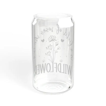 Sip Like a Wildflower: Stylish Tempered Glass Tumbler