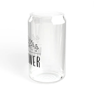 Wildflower Sipper Glass - Clear Tempered Drinkware - Dipaliz - Tumblers