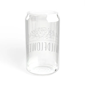 Wildflower Sipper Glass - Clear Tempered Drinkware - Dipaliz - Tumblers