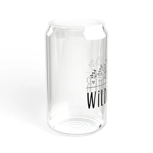Wildflower Sipper Glass - Clear Tempered Drinkware - Dipaliz - Tumblers