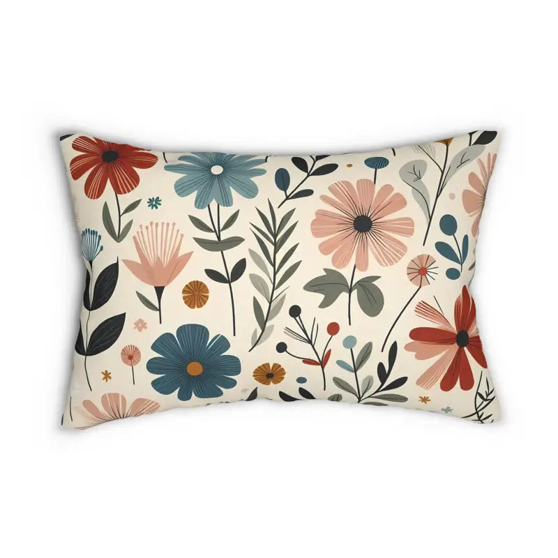 Spruce Up your Space with Wildflower Spun Polyester Lumbar Pillow - 20’’ × 14’’ Home Decor