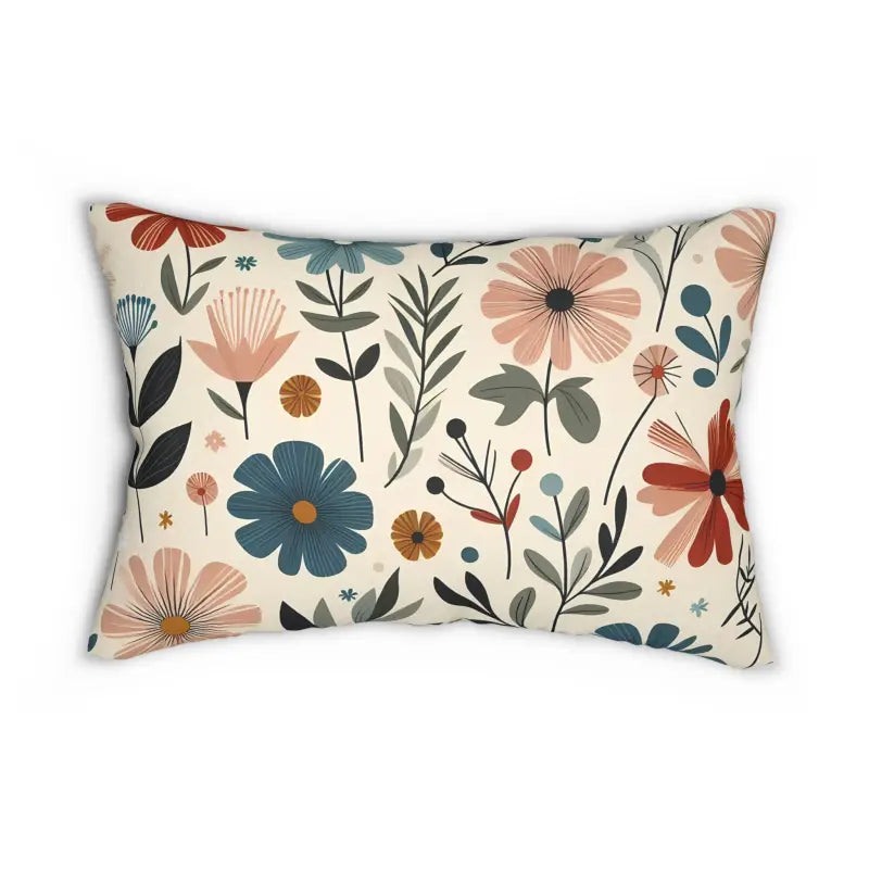 Spruce Up your Space with Wildflower Spun Polyester Lumbar Pillow - 20’’ × 14’’ Home Decor