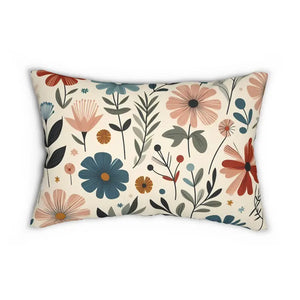 Wildflower Spun Polyester Lumbar Pillow - Nature Inspired - Dipaliz - 20’’ × 14’’ - Throw Pillows