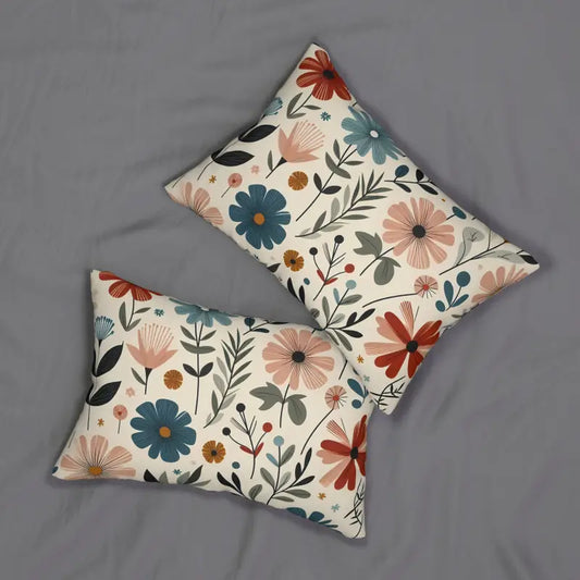 Spruce Up your Space with Wildflower Spun Polyester Lumbar Pillow - 20’’ × 14’’ Home Decor