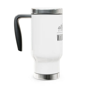 Wildflower Steel Travel Mug - Glossy White Enamel - Dipaliz - Mugs