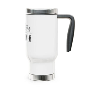 Wildflower Steel Travel Mug - Glossy White Enamel - Dipaliz - Mugs