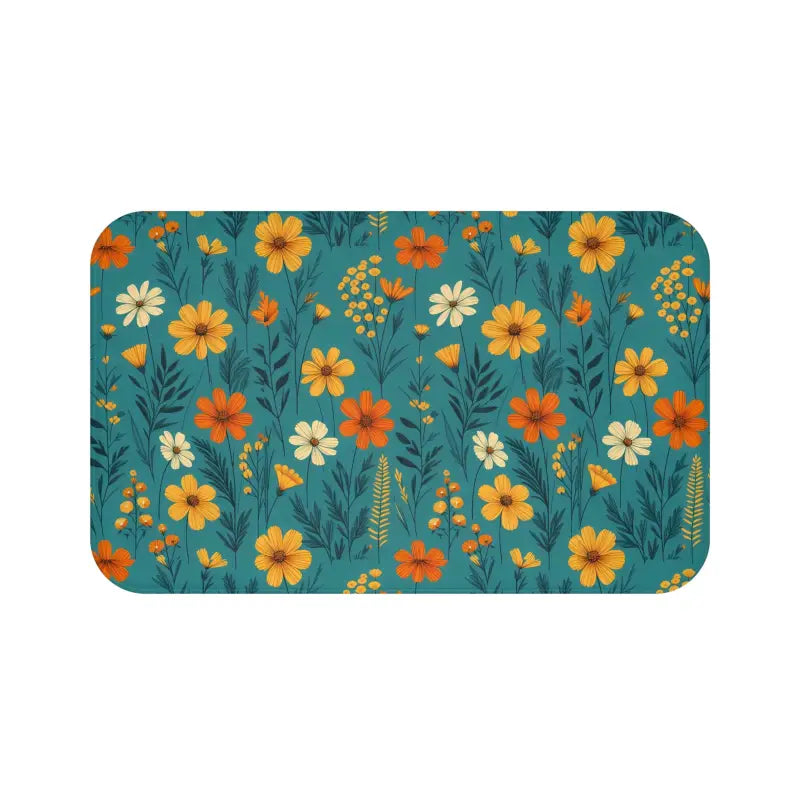 Wildflower Vibes Bath Mat: Nature-inspired Elegance for your Bathroom - Home Decor