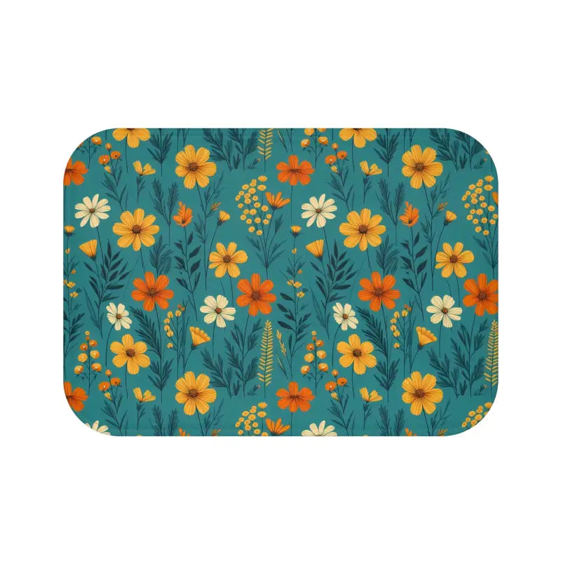 Wildflower Vibes Bath Mat: Nature-inspired Elegance for your Bathroom - Home Decor