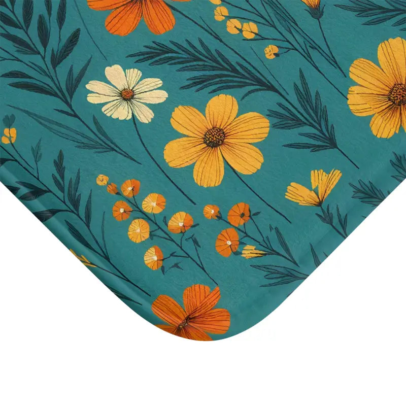 Wildflower Vibes Bath Mat: Nature-inspired Elegance for your Bathroom - Home Decor