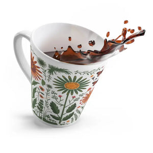 Butterflies Latte Mug - Cozy Wildflowers Design - Dipaliz - 12oz - Mugs
