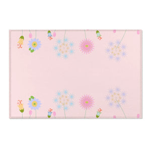 Pink Area Rugs – Plush Botanical Microfiber - Dipaliz