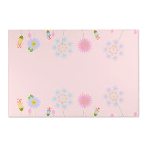 Pink Area Rugs – Plush Botanical Microfiber - Dipaliz