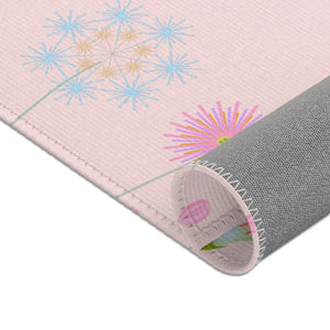 Pink Area Rugs – Plush Botanical Microfiber - Dipaliz