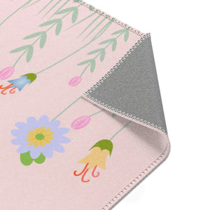 Pink Area Rugs – Plush Botanical Microfiber - Dipaliz