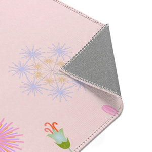 Pink Area Rugs – Plush Botanical Microfiber - Dipaliz