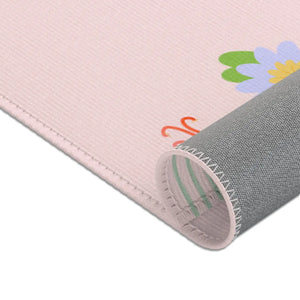 Pink Area Rugs – Plush Botanical Microfiber - Dipaliz
