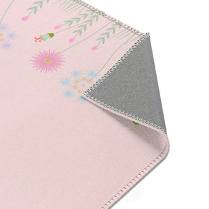 Pink Area Rugs – Plush Botanical Microfiber - Dipaliz