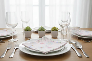 Wildflower Pink Napkins – Set of 4 Polyester - Dipaliz - Cloth
