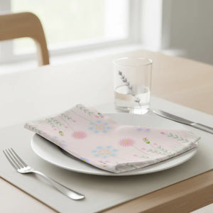 Wildflower Pink Napkins – Set of 4 Polyester - Dipaliz - Cloth
