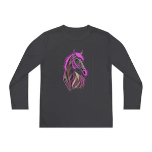 Youth Long Sleeve Competitor Tee Pink Champion Performance - Dipaliz - T-shirts