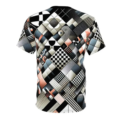 Win Style with the Abstract Checkerboard Unisex Tee - All Over Prints