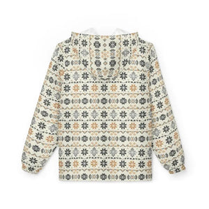 Outerwear - Windbreaker Jacket - Neutral Nordic Snowflake All-over Print - Dipaliz