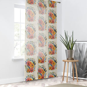 Window Curtain - Birds and Flowers Eco-friendly Design - Dipaliz - Sheer / White / 50’’ × 84’’ - Home Decor