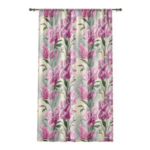 Vibrant Pink Flowers Pattern Curtains - 50x84 - Dipaliz