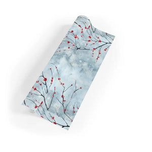 Winter Berries Gift Wrap Snow Forest Design - Dipaliz - Wrapping Paper