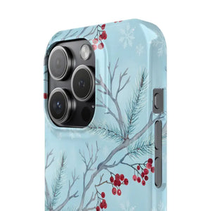 Winter Berry Slim Case Snowflake Holiday Phone Cover - Dipaliz - Mobile Cases