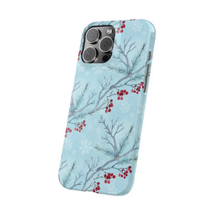 Winter Berry Slim Case Snowflake Holiday Phone Cover - Dipaliz - Mobile Cases