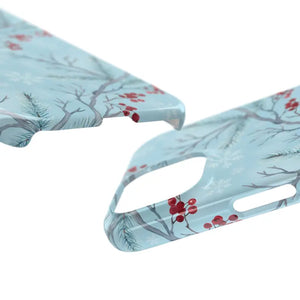 Winter Berry Slim Case Snowflake Holiday Phone Cover - Dipaliz - Mobile Cases