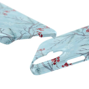 Winter Berry Slim Case Snowflake Holiday Phone Cover - Dipaliz - Mobile Cases