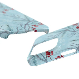 Winter Berry Slim Case Snowflake Holiday Phone Cover - Dipaliz - Mobile Cases