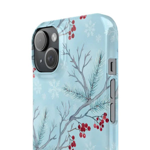 Winter Berry Slim Case Snowflake Holiday Phone Cover - Dipaliz - Mobile Cases