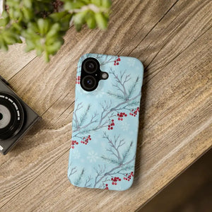 Winter Berry Slim Case Snowflake Holiday Phone Cover - Dipaliz - Mobile Cases