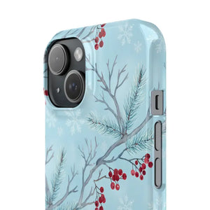 Winter Berry Slim Case Snowflake Holiday Phone Cover - Dipaliz - Mobile Cases