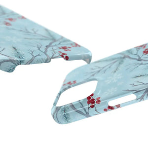 Winter Berry Slim Case Snowflake Holiday Phone Cover - Dipaliz - Mobile Cases