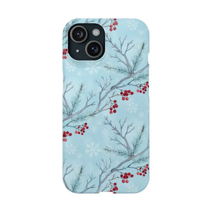 Winter Berry Slim Case Snowflake Holiday Phone Cover - Dipaliz - Mobile Cases