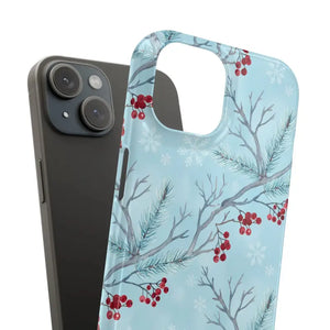 Winter Berry Slim Case Snowflake Holiday Phone Cover - Dipaliz - Mobile Cases
