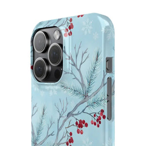 Winter Berry Slim Case Snowflake Holiday Phone Cover - Dipaliz - Mobile Cases