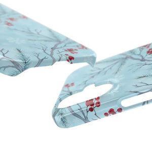 Winter Berry Slim Case Snowflake Holiday Phone Cover - Dipaliz - Mobile Cases