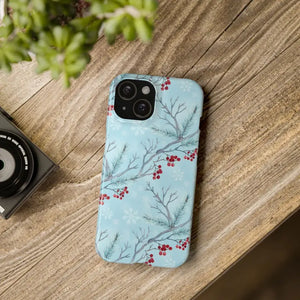 Winter Berry Slim Case Snowflake Holiday Phone Cover - Dipaliz - Iphone 15 / Glossy / Without Gift Packaging - Mobile