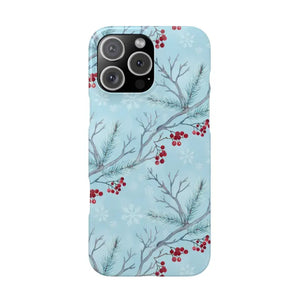 Winter Berry Slim Case Snowflake Holiday Phone Cover - Dipaliz - Iphone 16 Pro Max / Glossy / Without Gift Packaging
