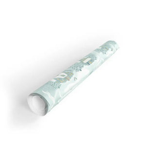 Wrapping Paper - Cozy Winter Satin Finish Snow Design - Dipaliz