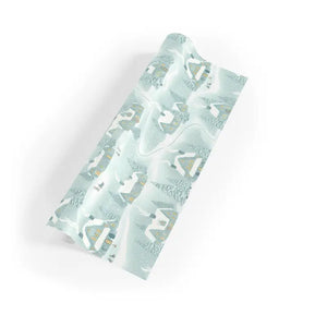 Wrapping Paper - Cozy Winter Satin Finish Snow Design - Dipaliz