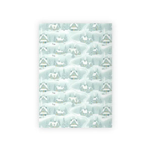 Wrapping Paper - Cozy Winter Satin Finish Snow Design - Dipaliz