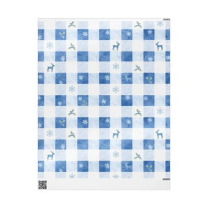 Blue Checks Wrapping Paper - Winter Wonderland Gift Wrap - Dipaliz - 30’’ x 36’’ / Glossy - Mobile Phone Cases